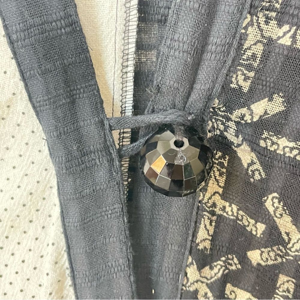 Cupcake International Patchwork Kimono Jacket Bla… - image 3